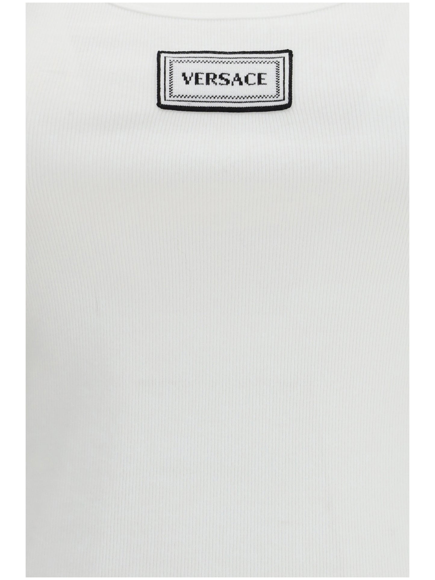 VERSACE Tank Top in cotton rib stretch