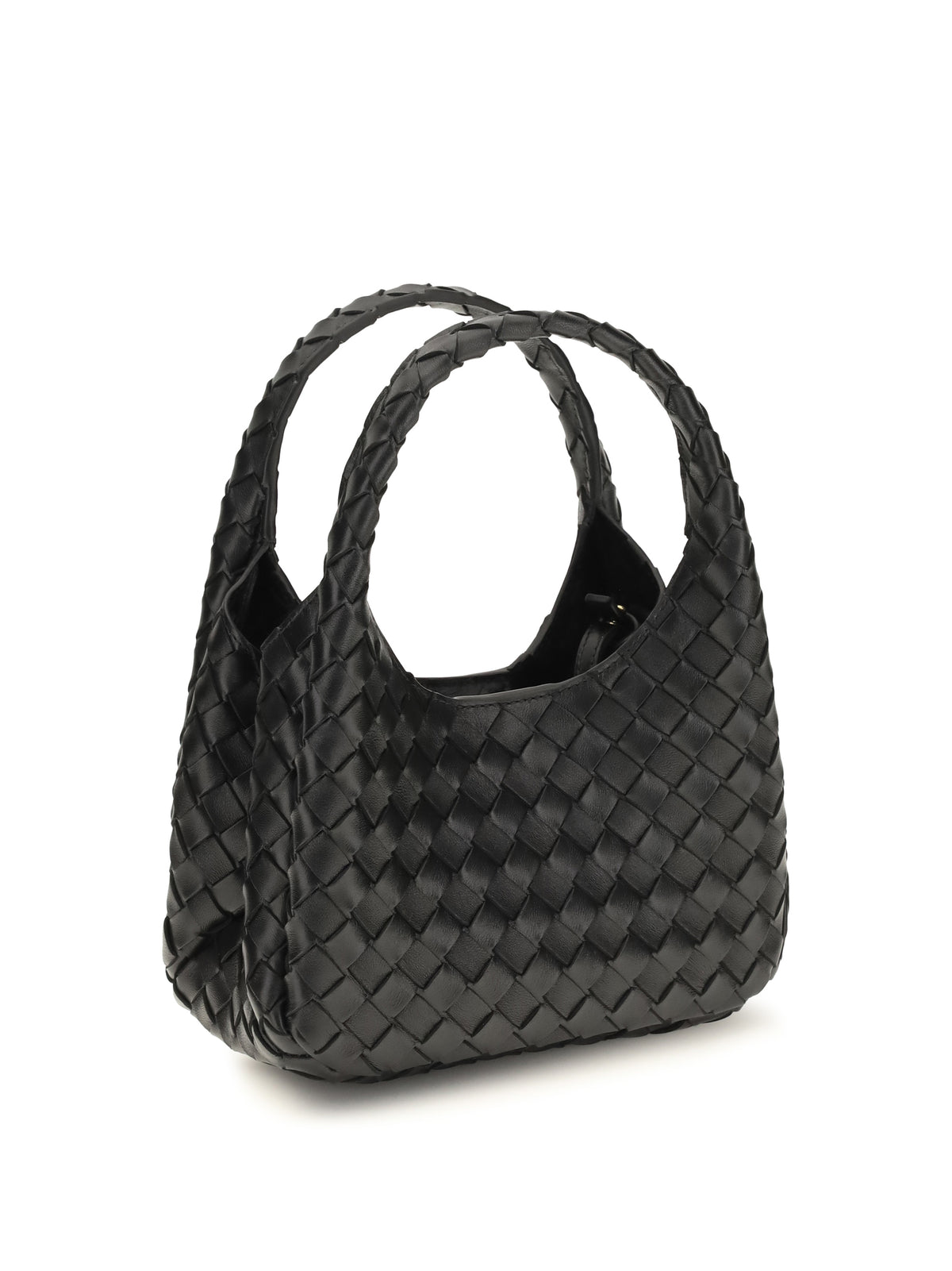 Bottega Veneta Baby Campana leather Handbag - Black-M Brass