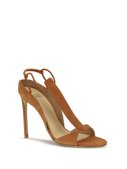 Francesco Russo R1S950 suede Sandals - Pumpkin