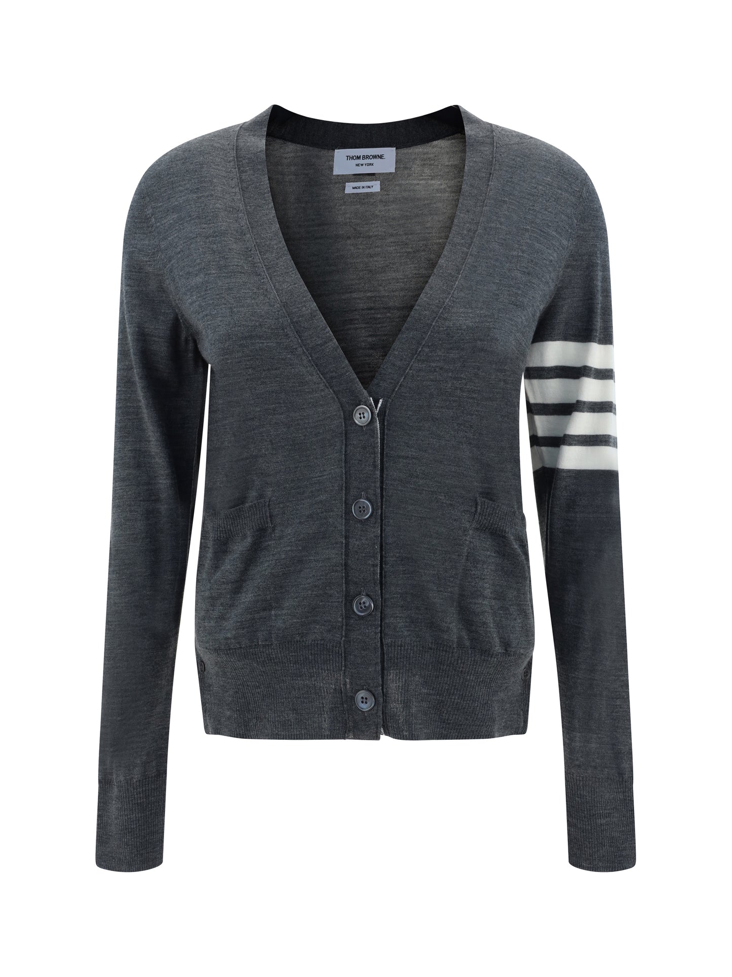 THOM BROWNE Merino Wool Cardigan