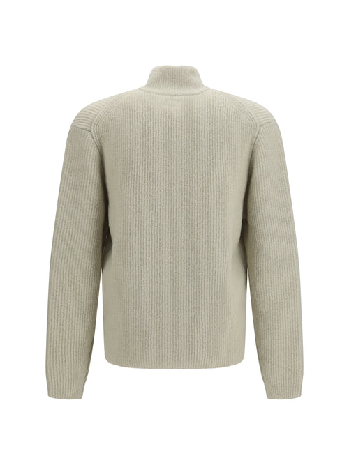 C.P. Company Felted bouclé yarn Cardigan - Silver Birch