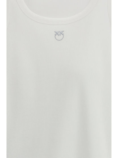 PINKO Ribbed tank Top with Love Birds logo