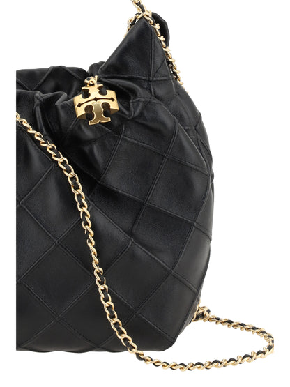 Tory Burch Fleming Mini Hobo Shoulder Bag - Black