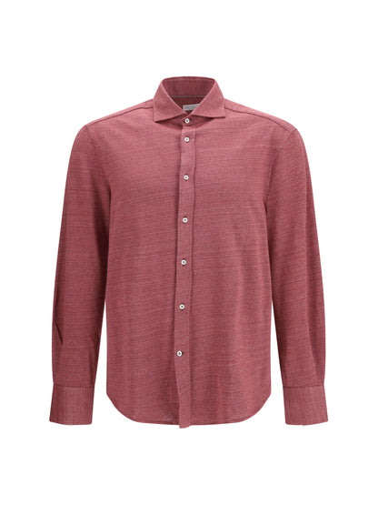 BRUNELLO CUCINELLI Linen and cotton knit Shirt