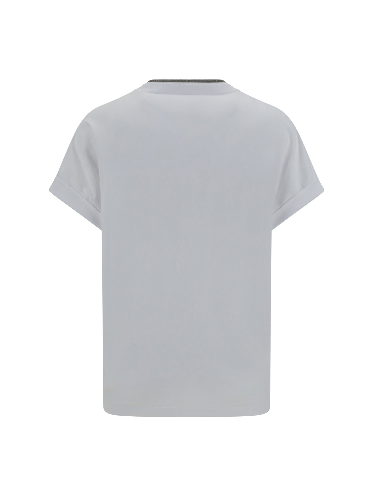 BRUNELLO CUCINELLI Cotton T-shirt with embellishments