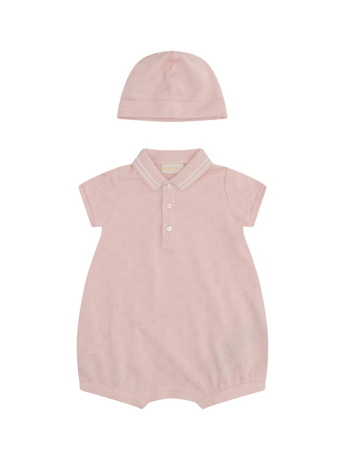 Gucci Baby GG cotton two-piece gift Set - Baby Pink/Mix