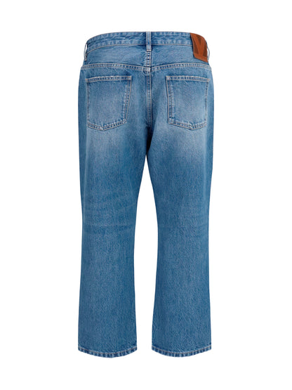 Valentino Straight-leg Jeans - Medium Blue Denim