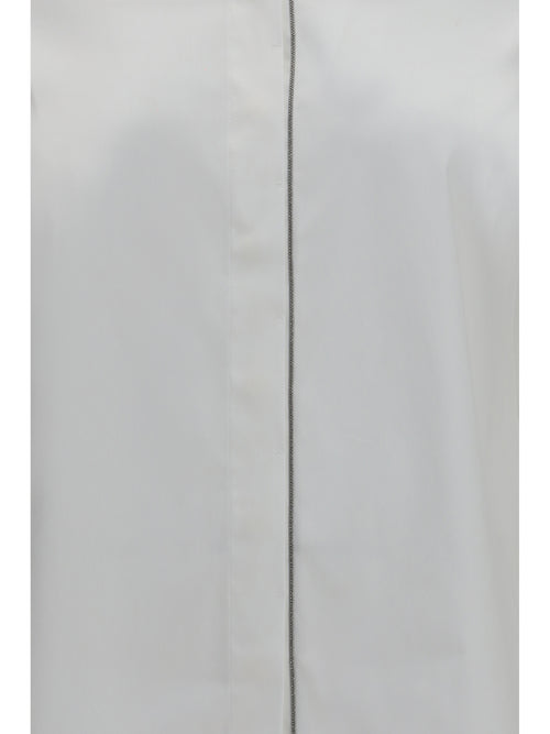 Brunello Cucinelli Stretch cotton poplin Shirt - White