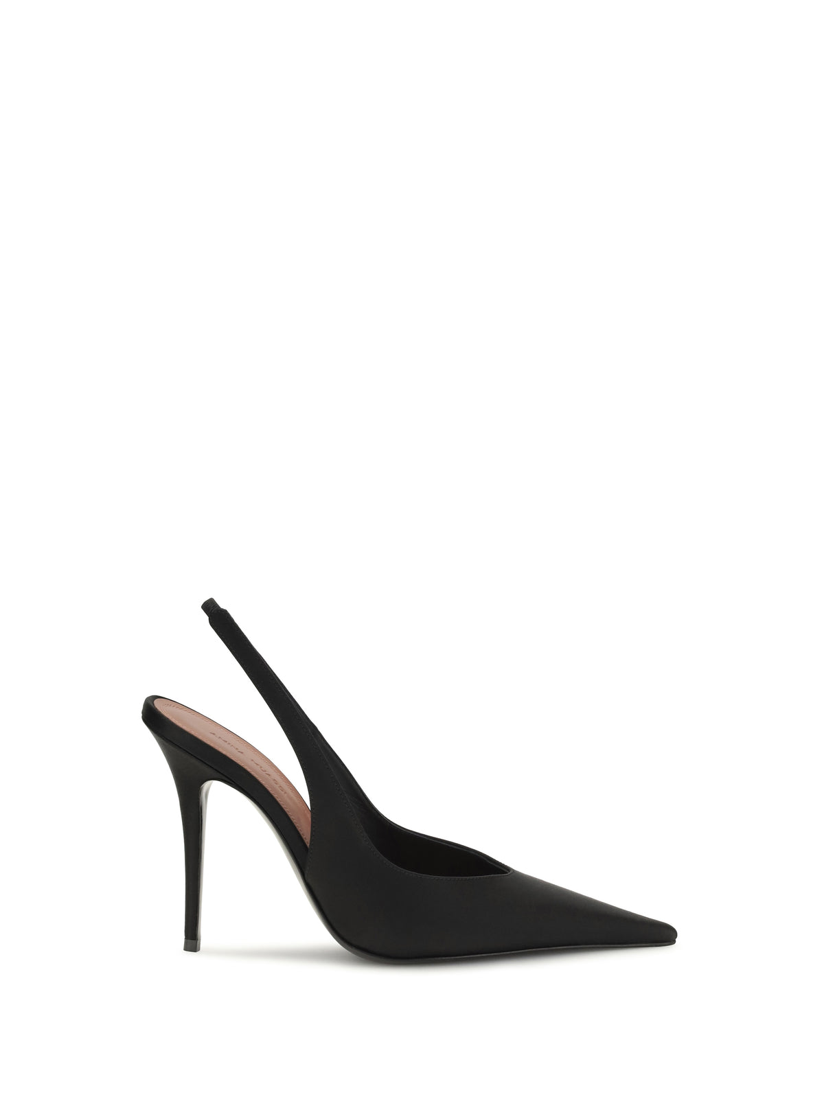 Amina Muaddi Anok satin Slingback Pumps - Black Satin