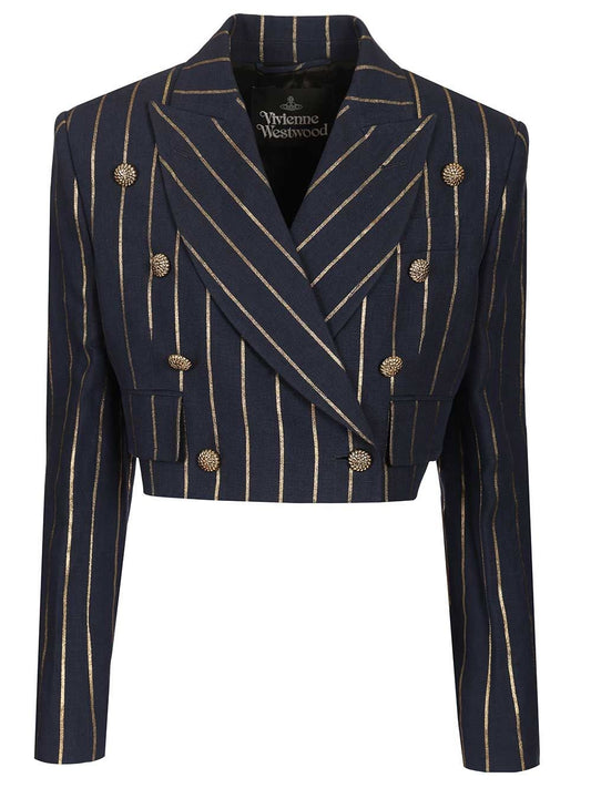 Vivienne Westwood Cut Off Blazer - Blue