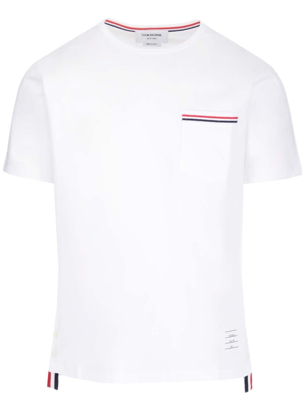 Thom Browne White "Rwb Stripe" T-Shirt