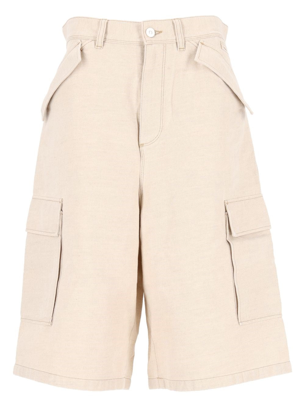 Fendi Bermuda Shorts In Denim Selleria - White