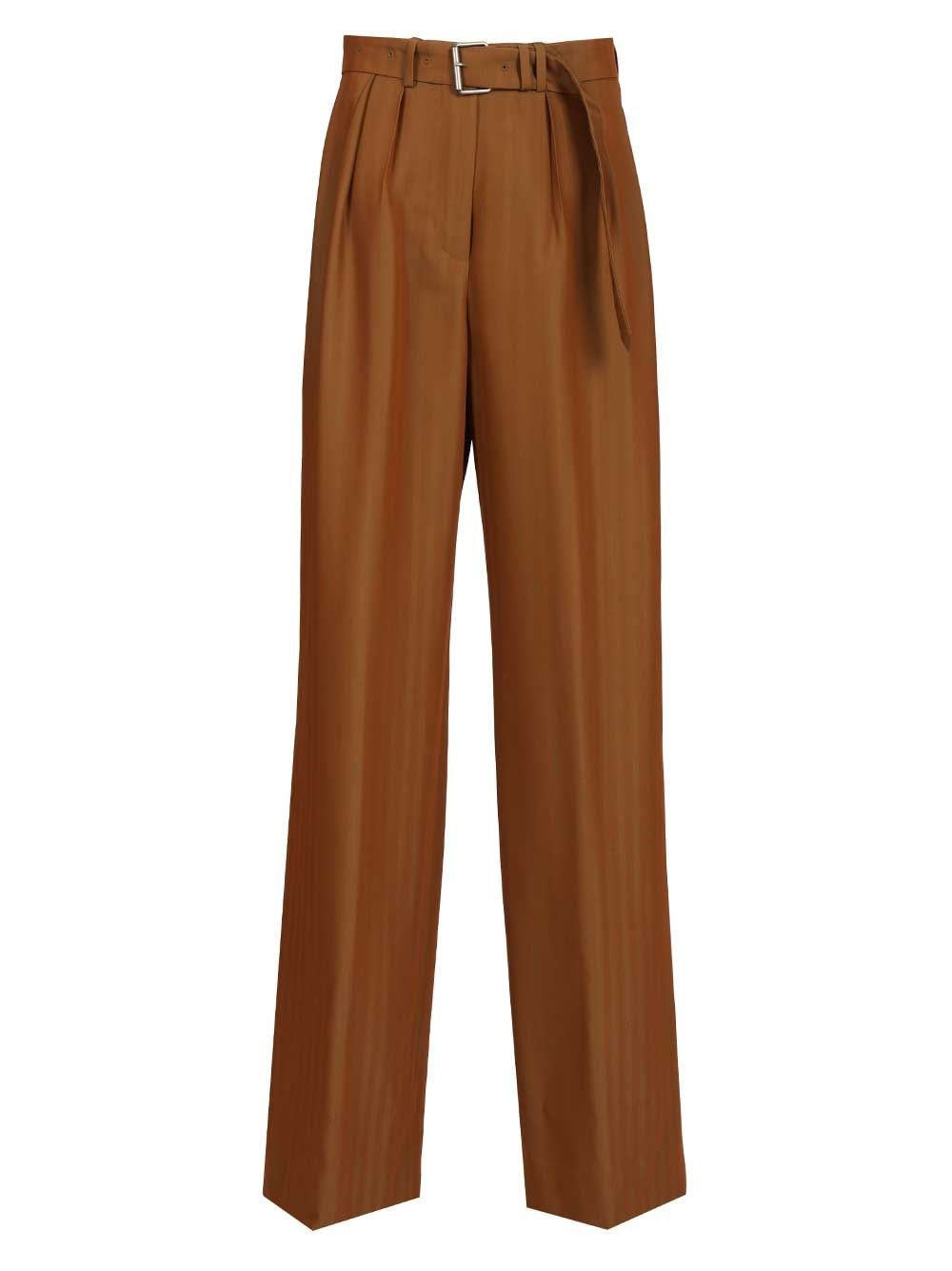 Dries Van Noten Wide Leg Trousers - Brown