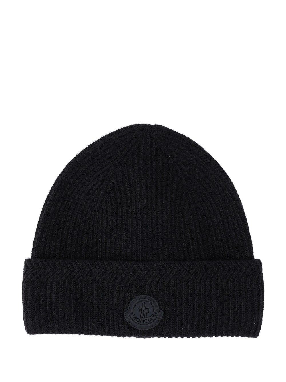 Moncler Cashmere Blend Hat - Black