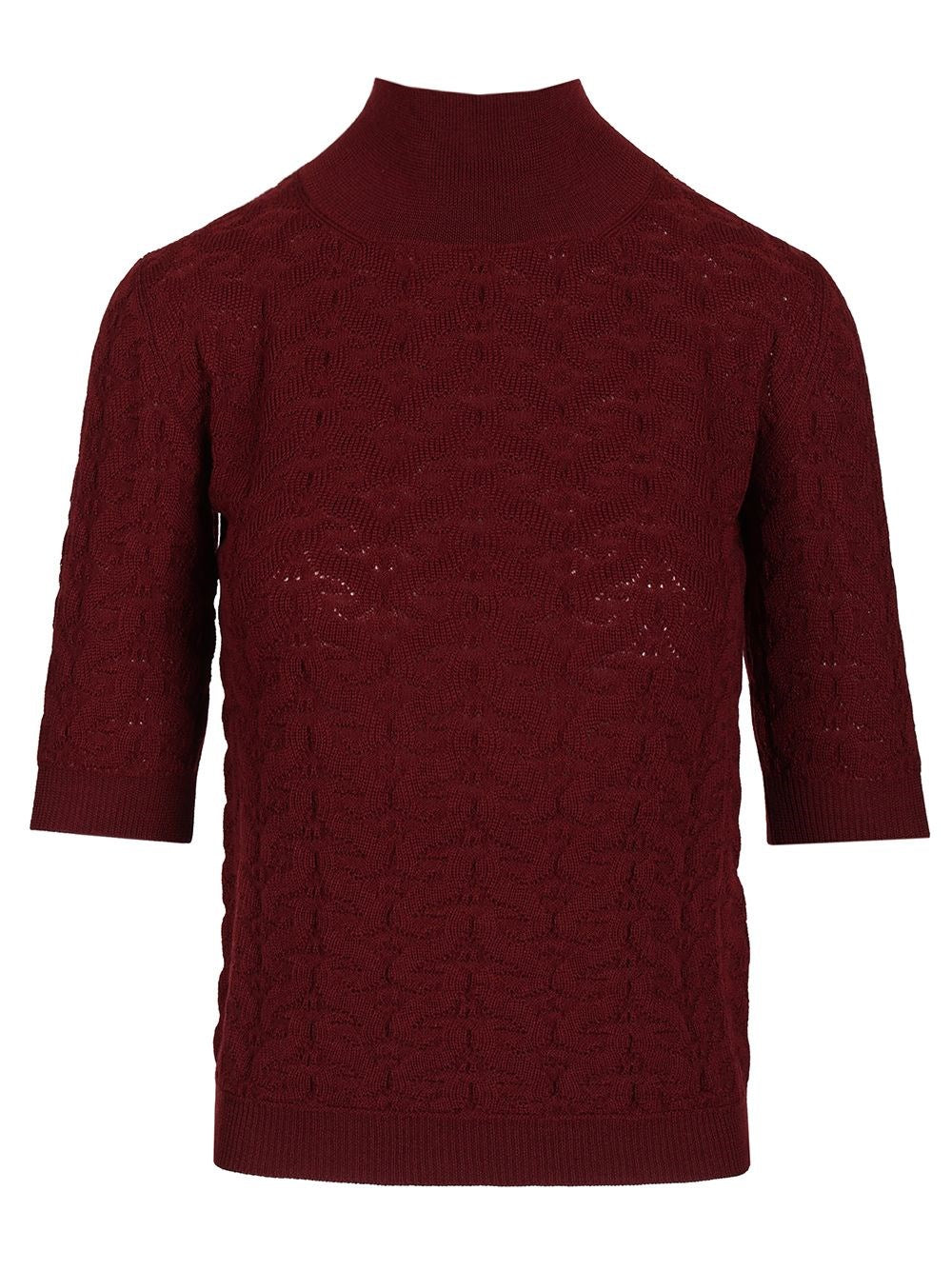 Etro Mock Neck Sweater - Bordeaux