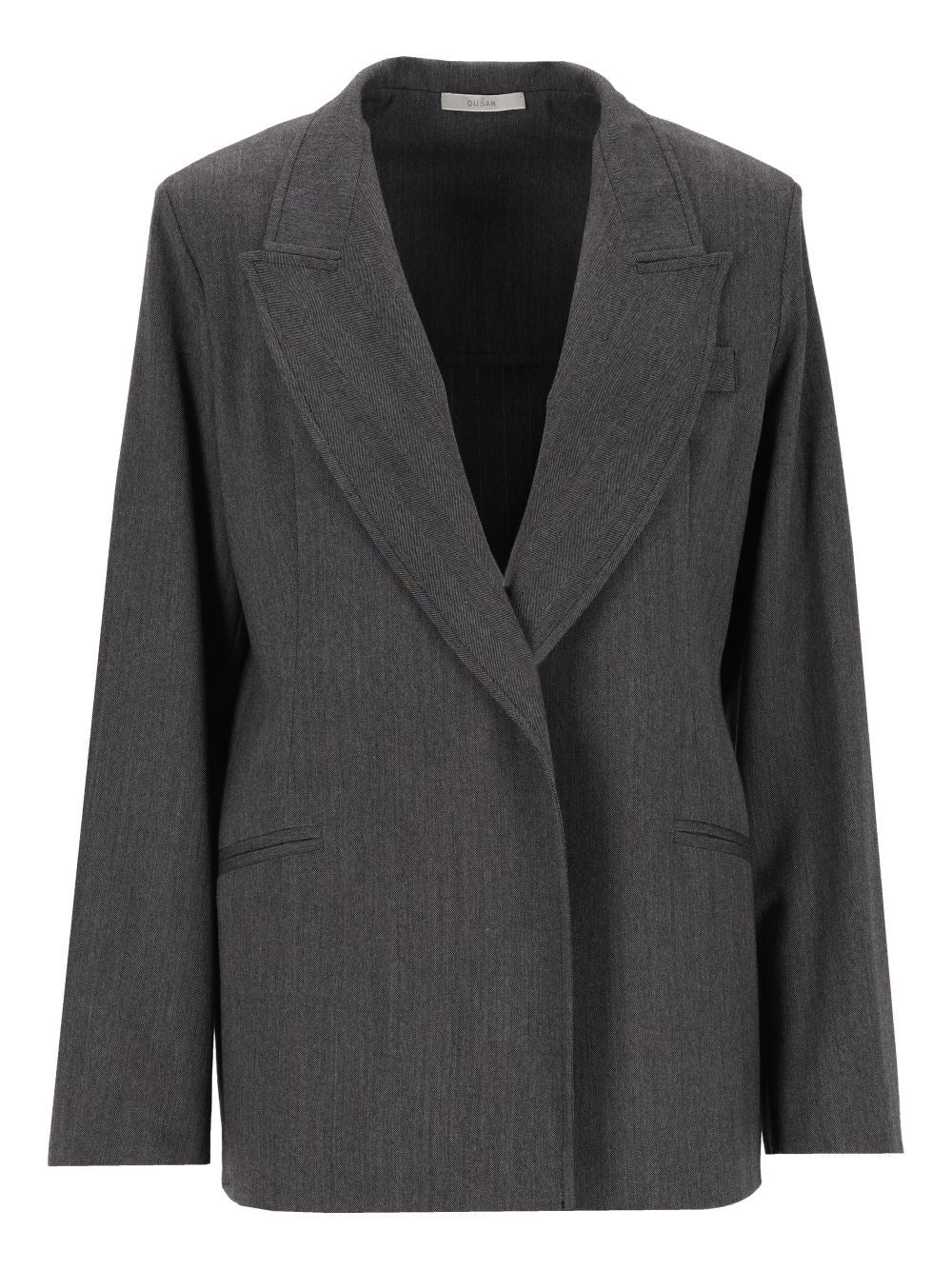 Dusan Single-Breasted Tailored Blazer - Grey