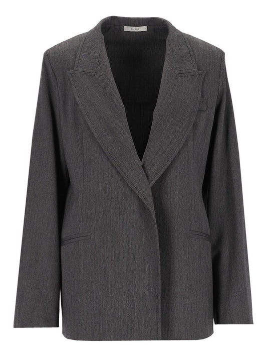 Dusan Single-Breasted Tailored Blazer - Grey