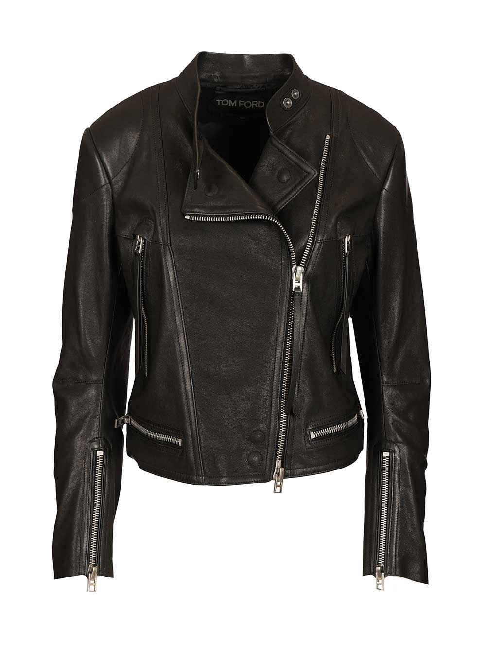 Tom Ford Leather Racer Jacket - Black