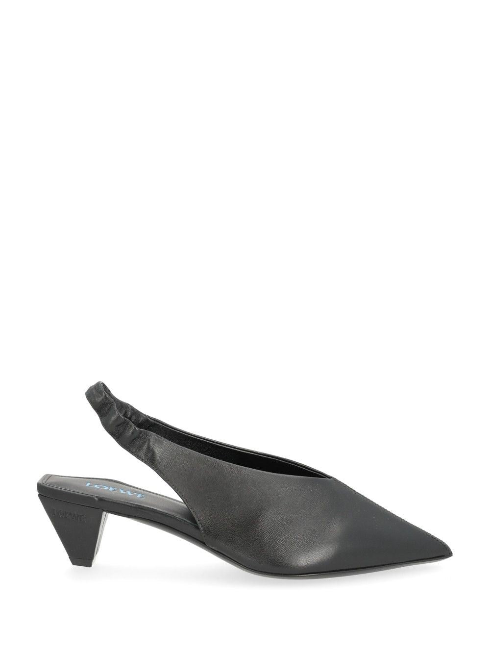 Loewe Origami Cubic Lambskin Slingback - Black