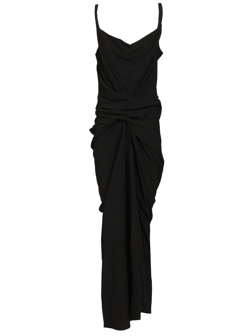 Rick Owens Draped Cady Maxi Dress - Black