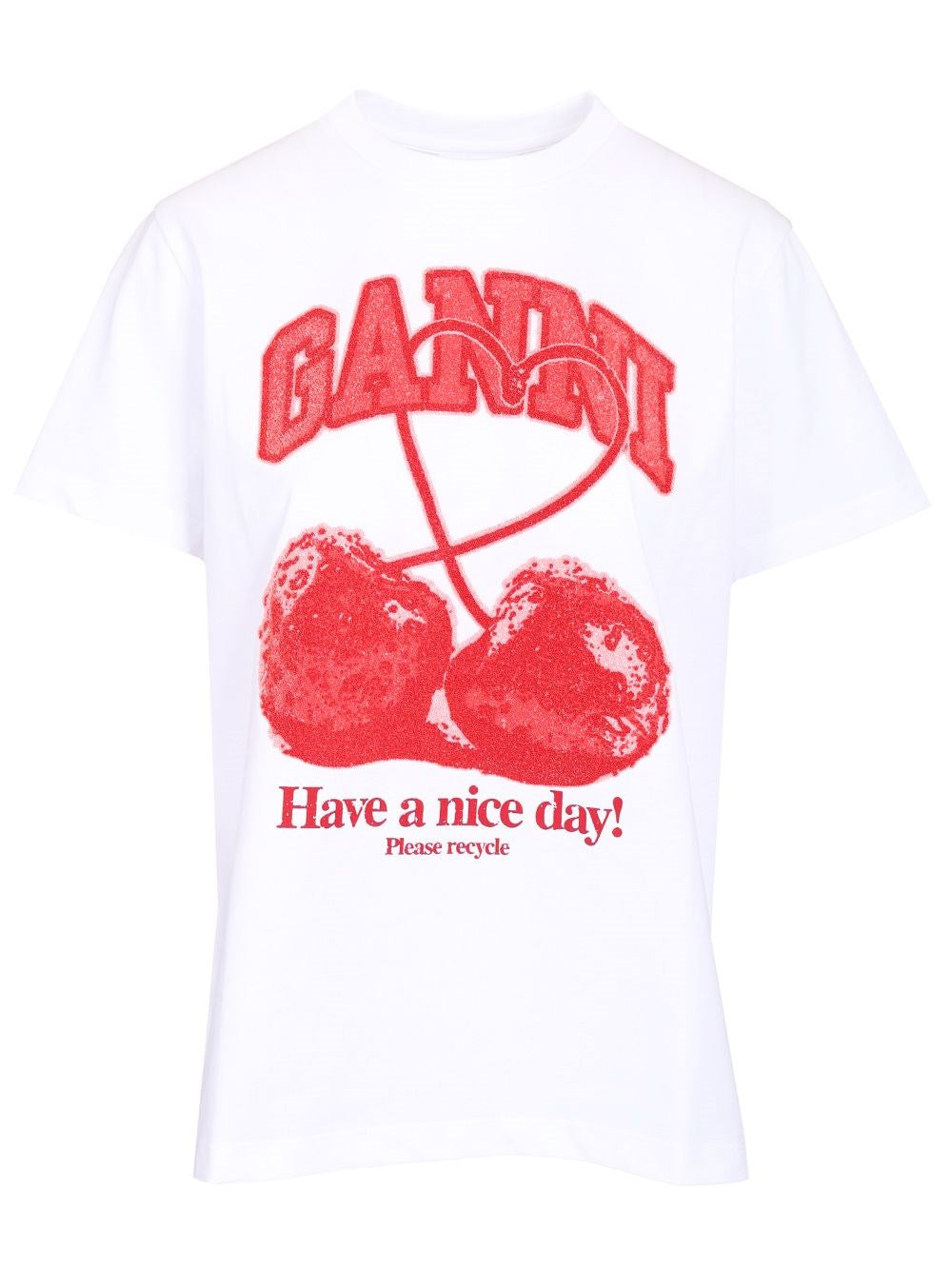 Ganni Printed T-Shirt - White