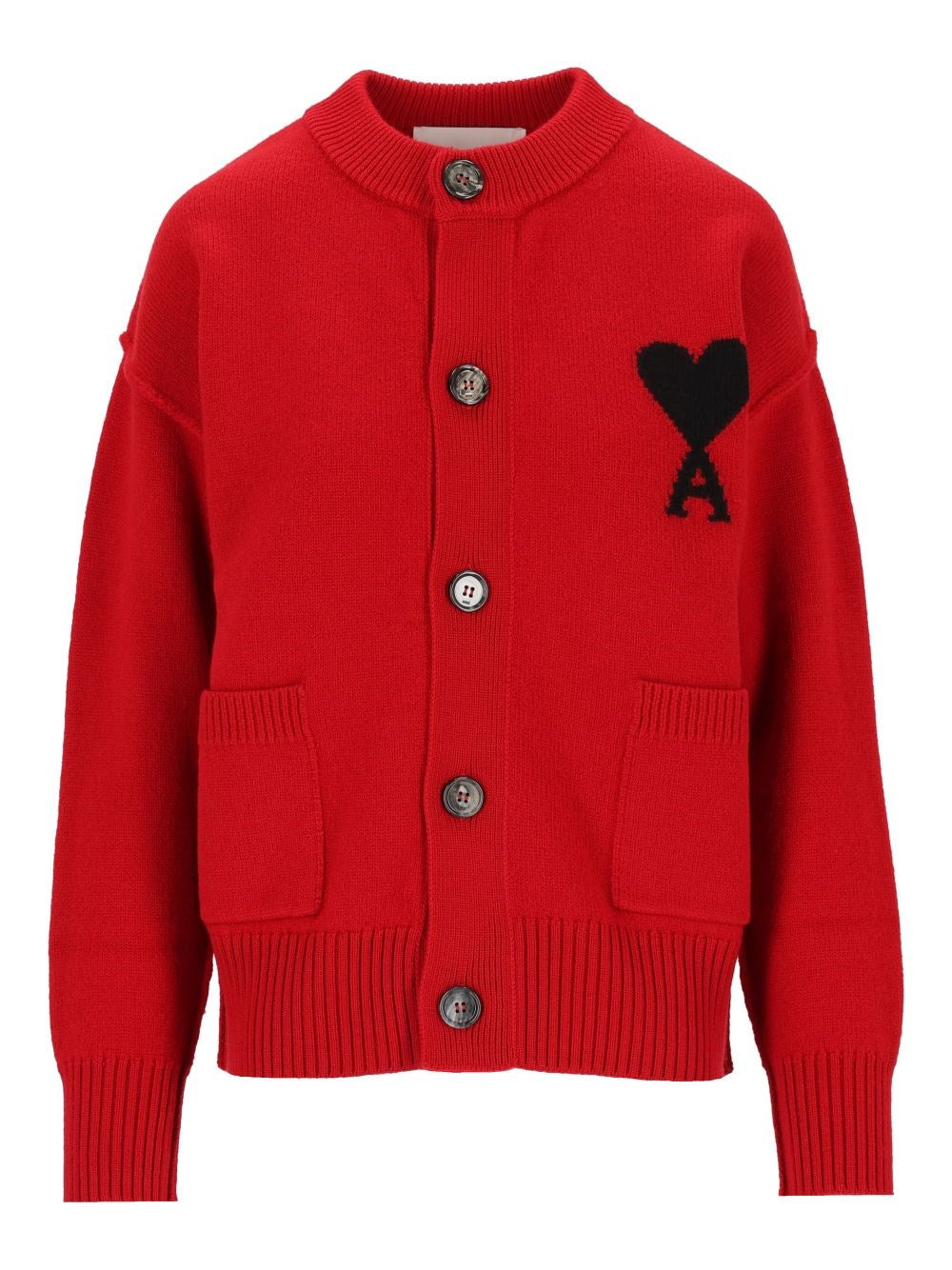 Ami Ami De Coeur Wool Cardigan - Red