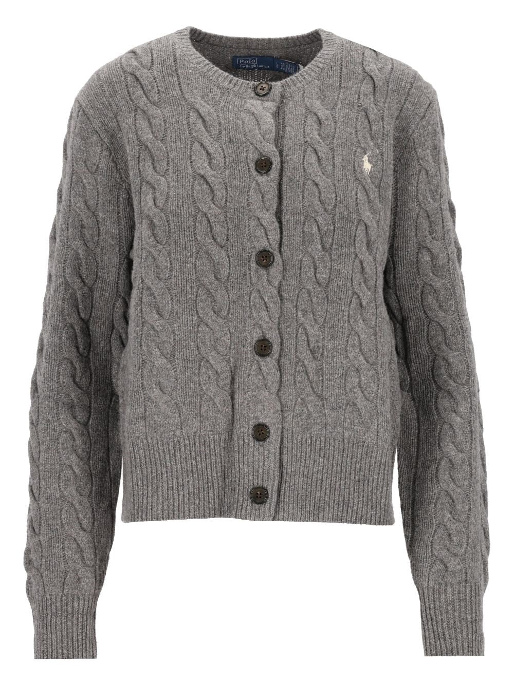 Polo Ralph Lauren Cable Knit Cardigan - Grey