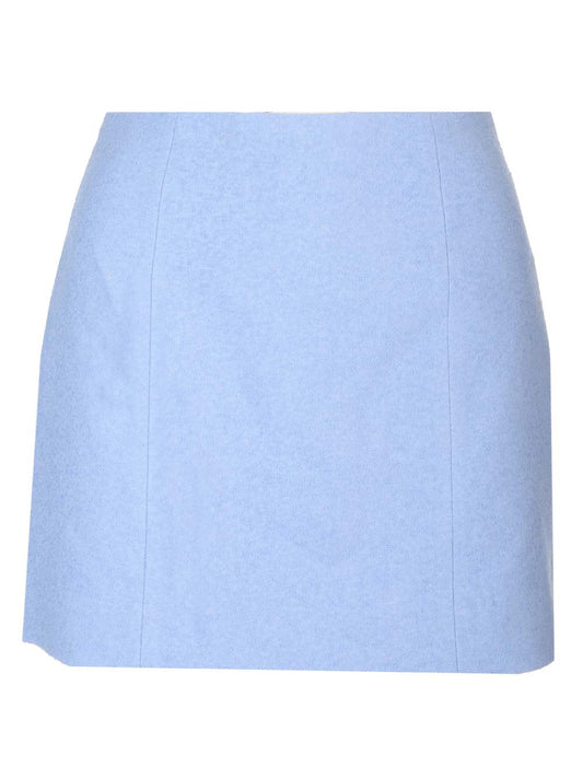 Patou Tweed Mini Skirt - Sky Blue
