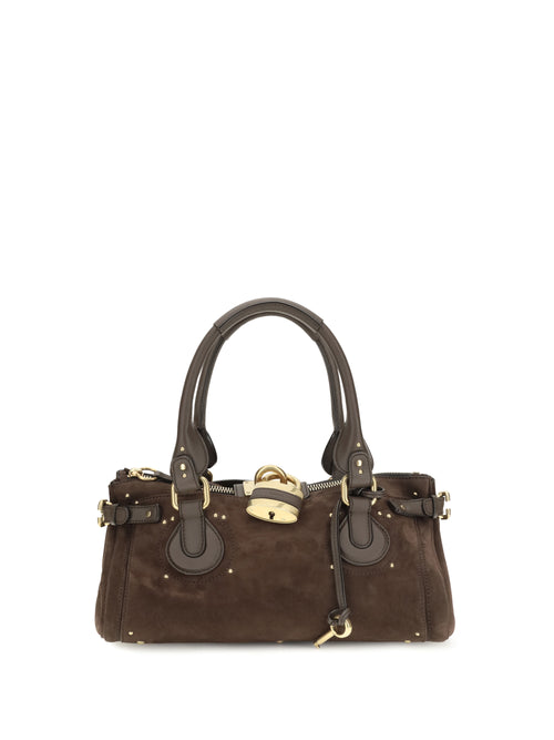 Chloé Paddington suede Handbag - Kohl Brown