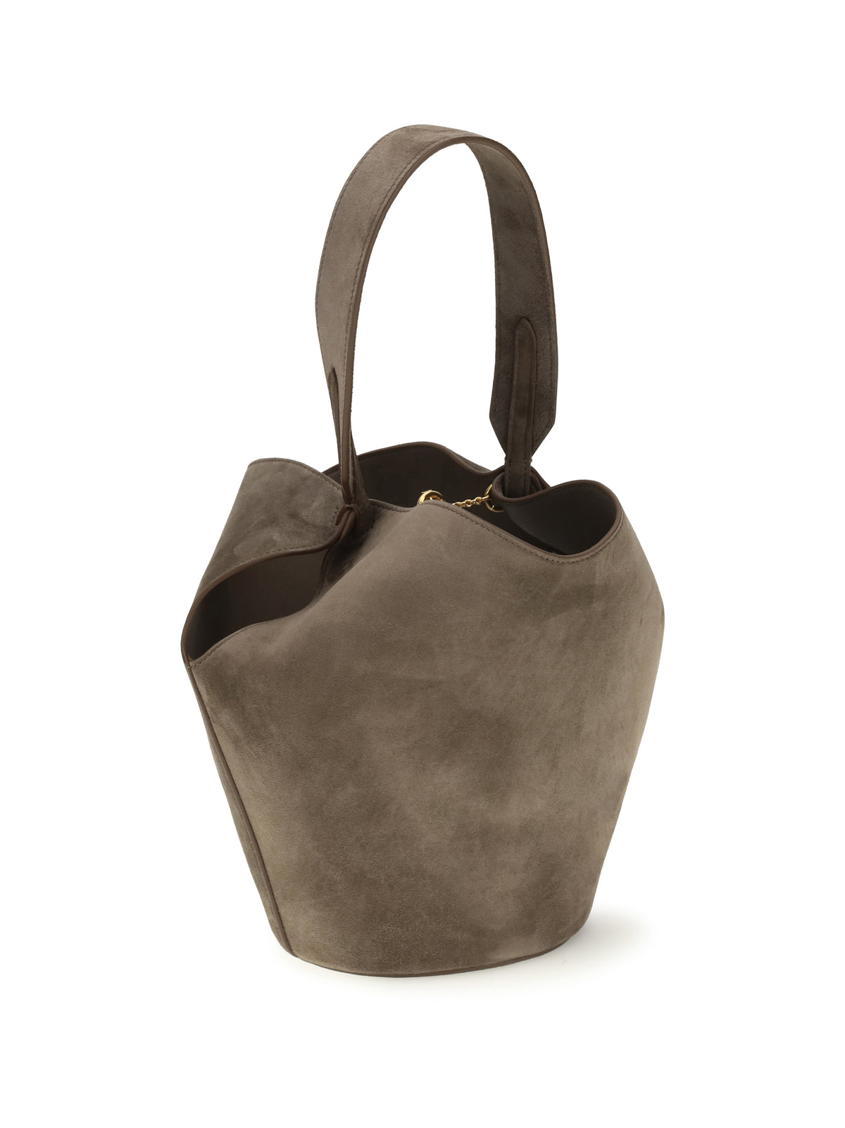 Khaite Mini Lotus Suede Handbag - Cedar