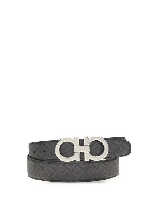 FERRAGAMO Reversible and adjustable Gancini Belt