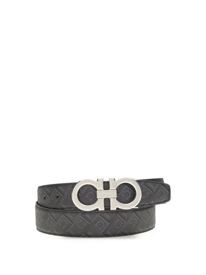 FERRAGAMO Reversible and adjustable Gancini Belt