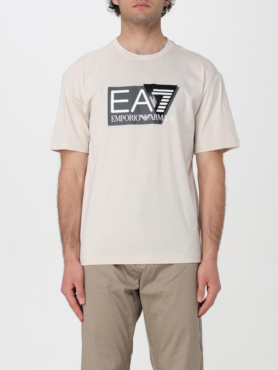 Ea7 T Shirt Men Pearl