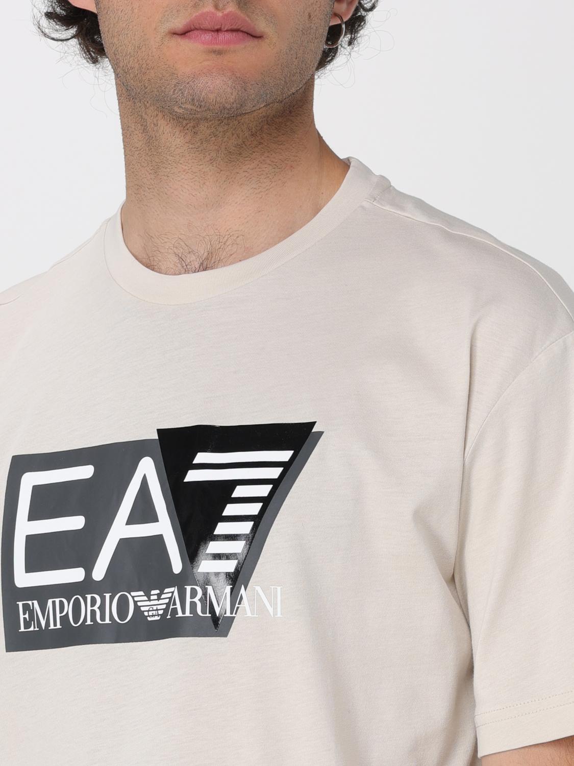 Ea7 T Shirt Men Pearl