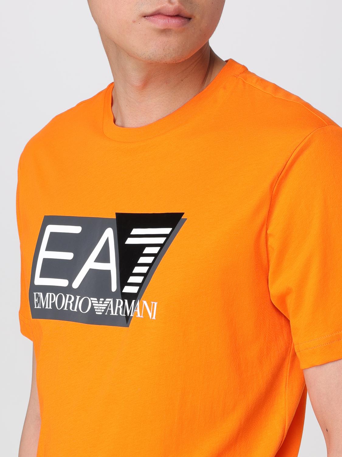 Ea7 T Shirt Men Orange