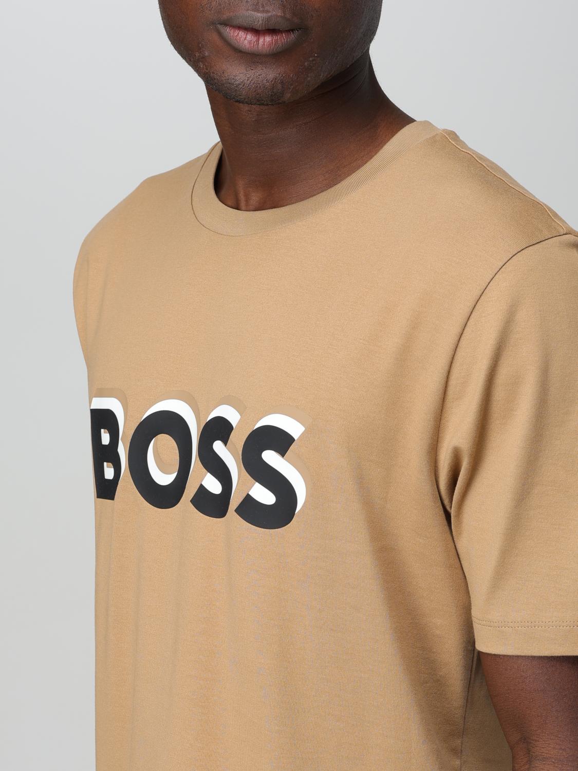 Boss T Shirt Men Beige