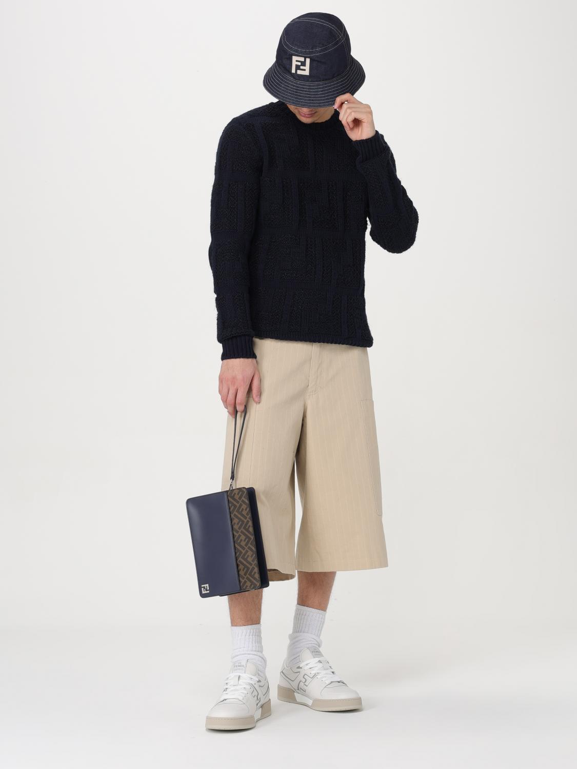 Fendi Briefcase Men Navy