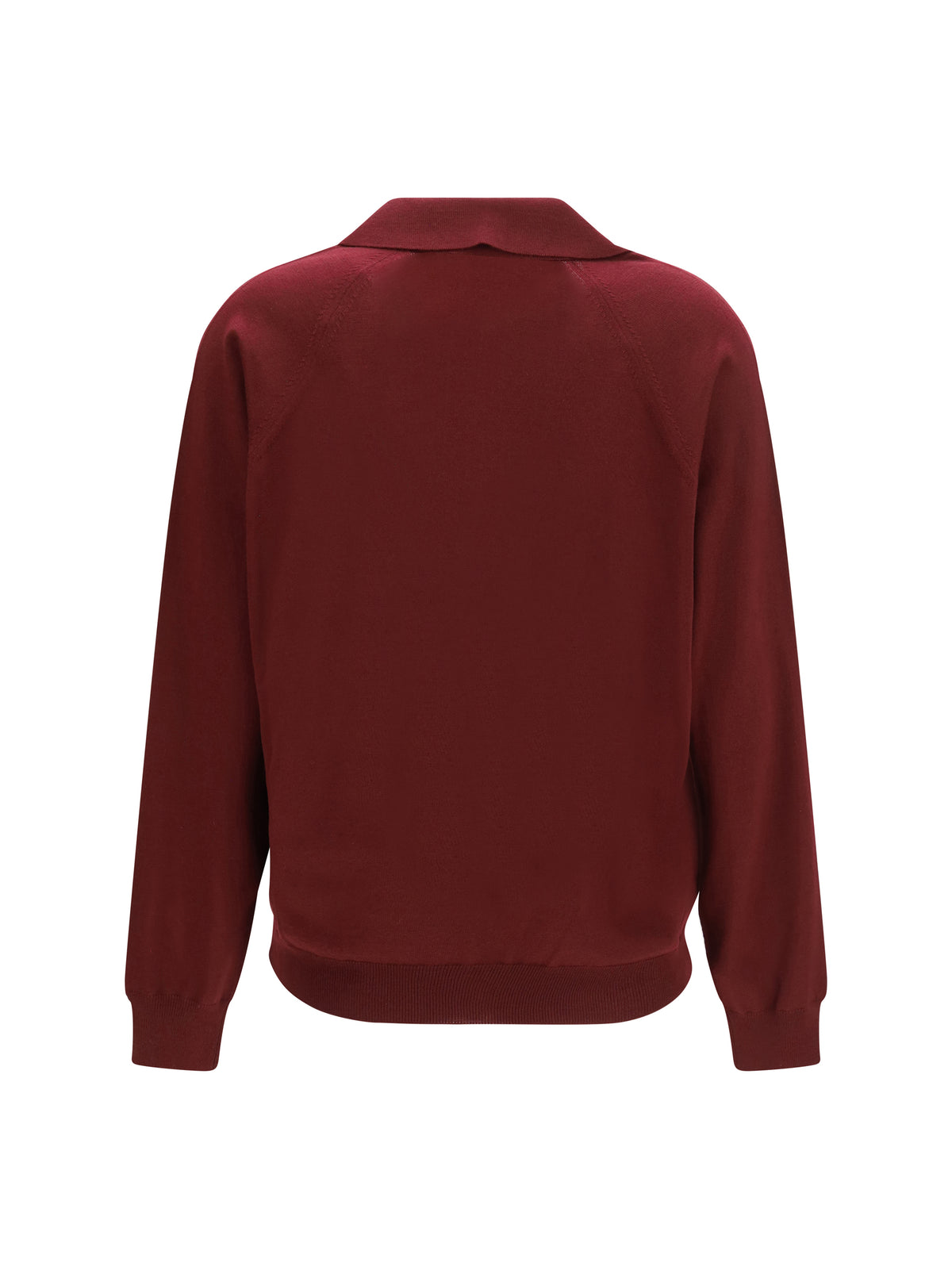Miu Miu Virgin wool Cardigan with a collar - Amaranto+Nero