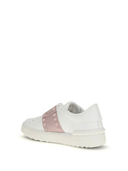Valentino Garavani Open Rockstud Sneakers - White/Water Rose/White