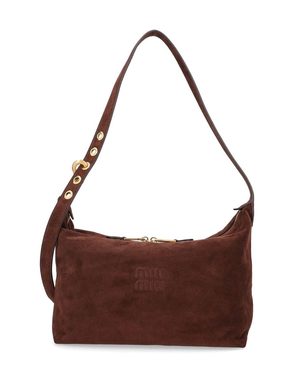 Miu Miu "Spirit" Suede Bag - Brown