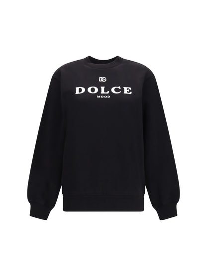 Dolce & Gabbana Cotton logo crewneck Sweatshirt - Black
