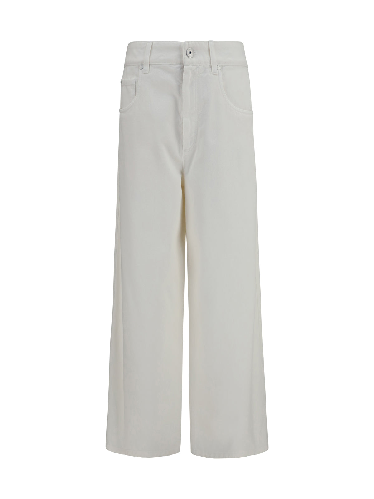 Brunello Cucinelli High-Rise Palazzo Jeans - Panama