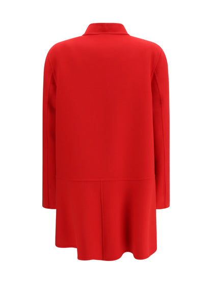 VALENTINO Single-breasted Compact Drap Coat