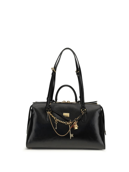 Dolce & Gabbana Vittoria medium Handbag - Black/Ottone
