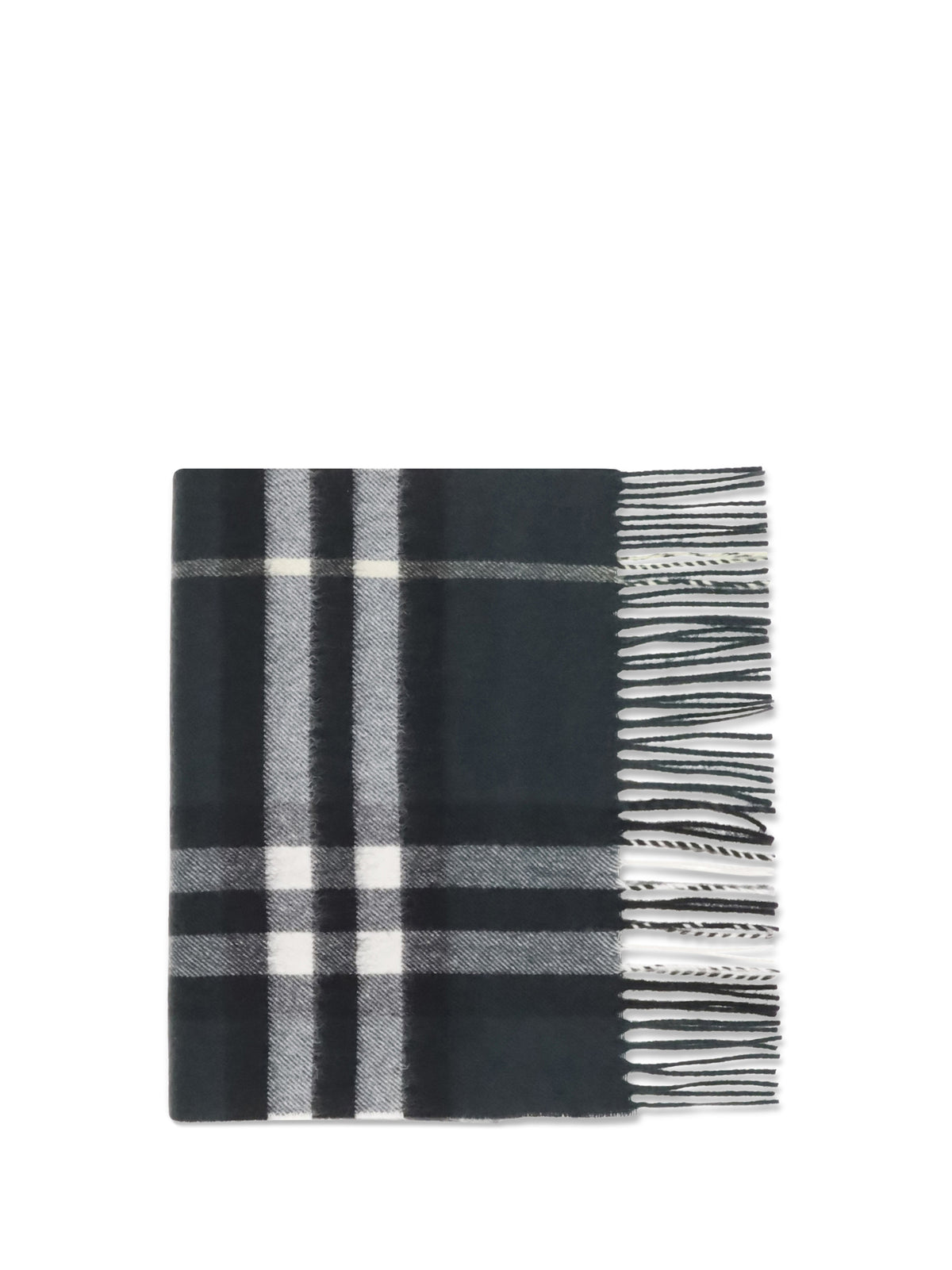Burberry Cashmere Check Scarf - Anchor Green