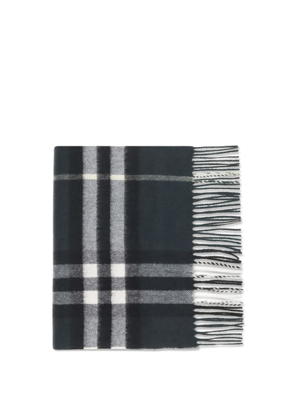 Burberry Cashmere Check Scarf - Anchor Green