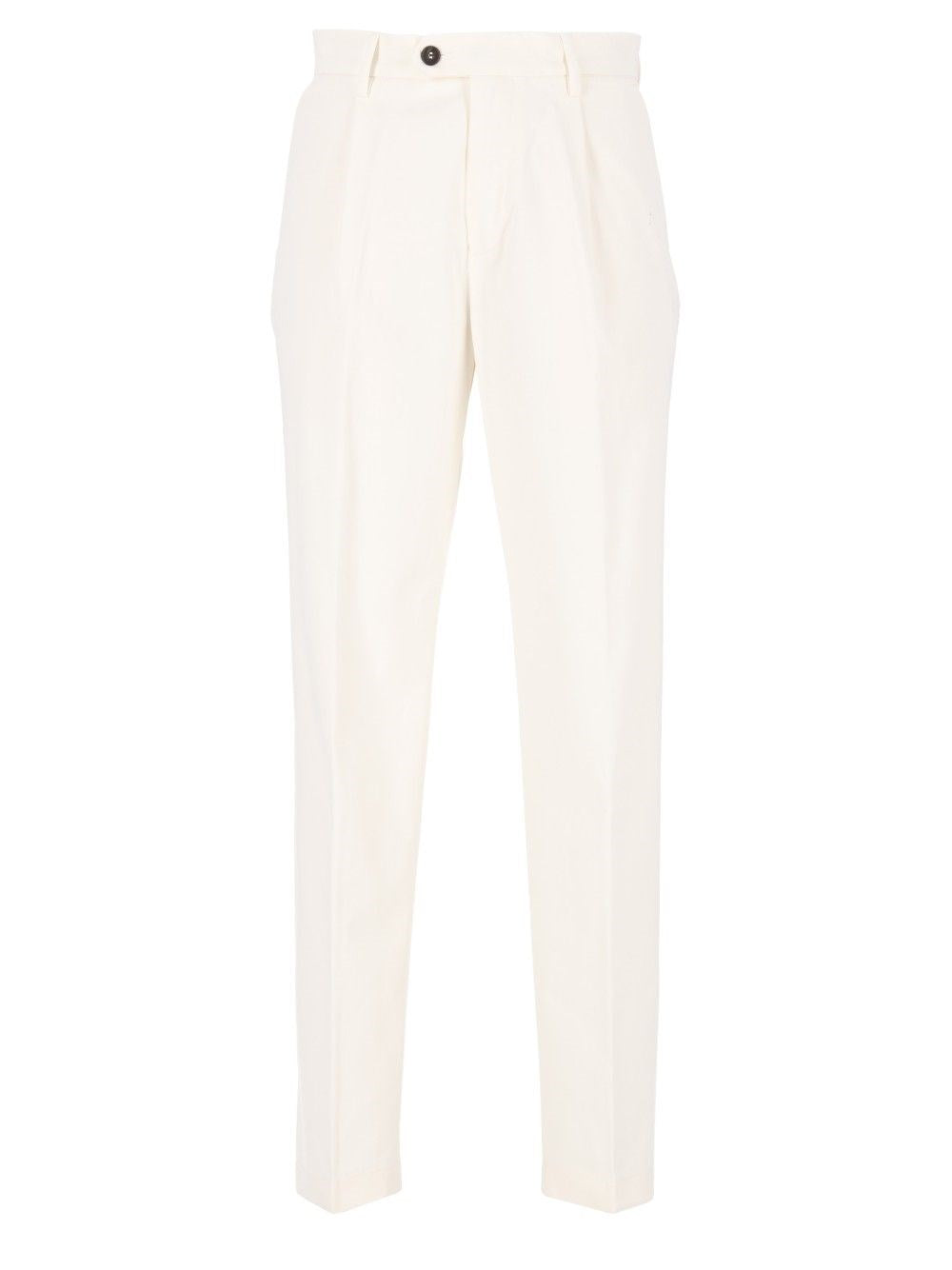 Eleventy Pleated Trousers - White