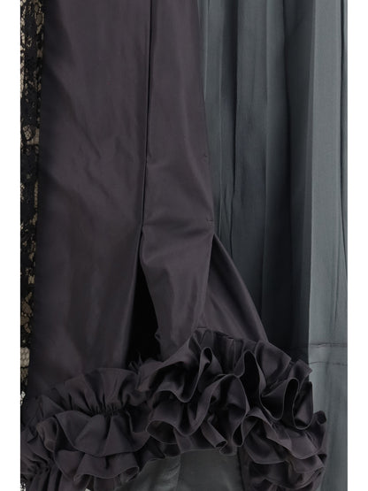 Prada Patchwork Midi Skirt with panel construction - Ematite