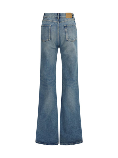 SAINT LAURENT Logo-motif Jeans S Pants