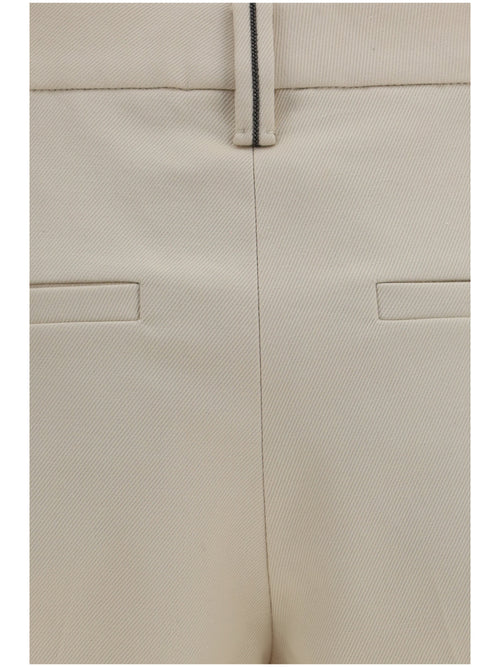 Brunello Cucinelli Tailored cotton Pants - Latte D'Avena